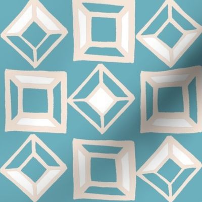 Aztec Geometric Shapes - Baby Blue