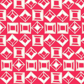 Aztec Geometric Shapes - Pink