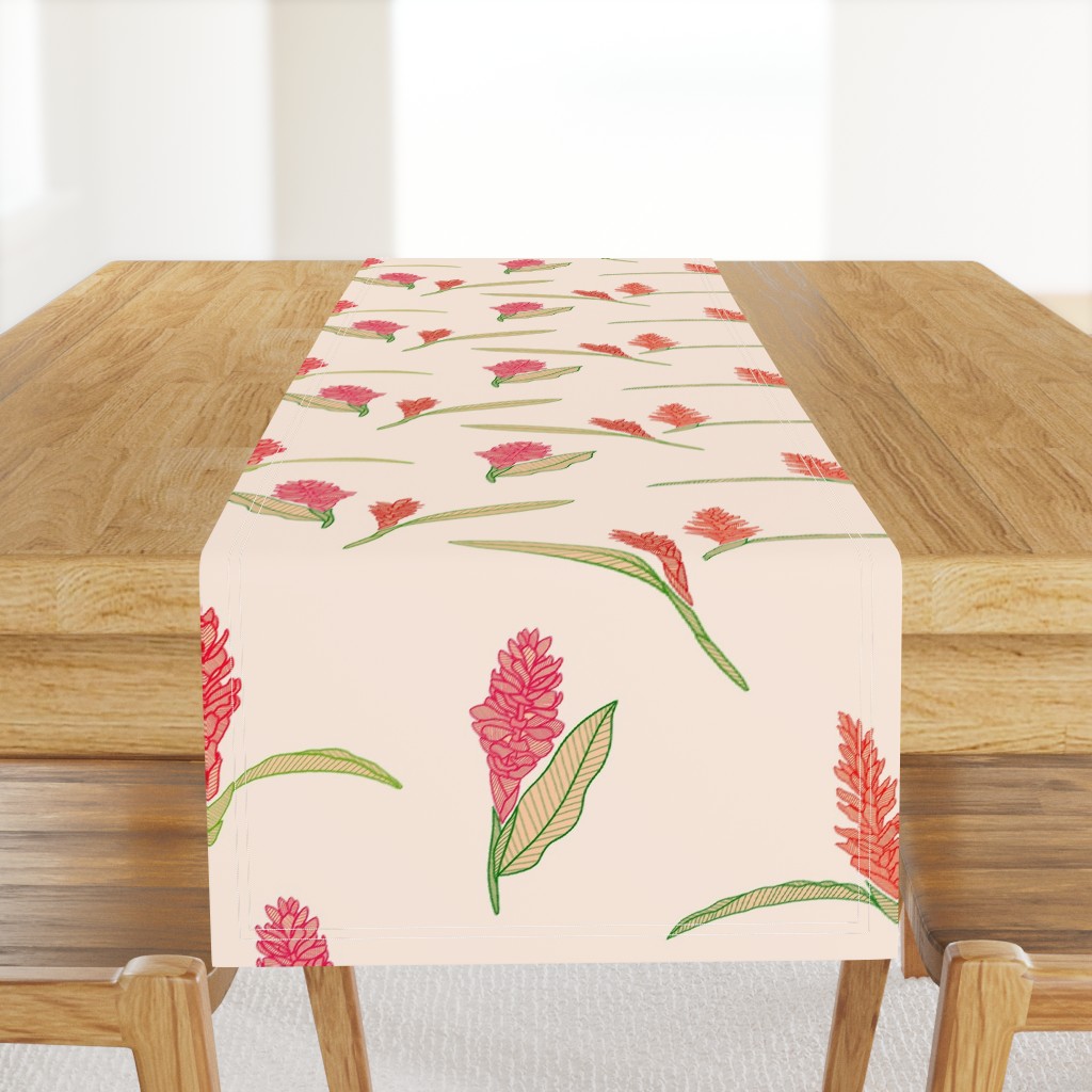 Red Ginger Peach on Ivory LARGE