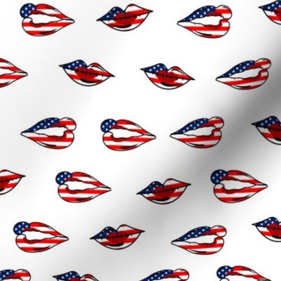 american flag lips