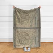 Catskill Mountains map, vintage, XL