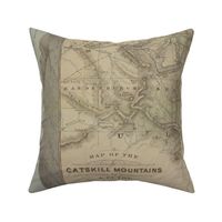 Catskill Mountains map, vintage, XL