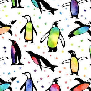 Rainbow Penguins - medium size