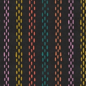 Embroidered Stripes (bright dark) 