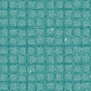 Vintage Knit Lacework (dark teal on white) 