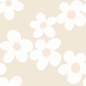 60s Daisy Party (large scale)—peach