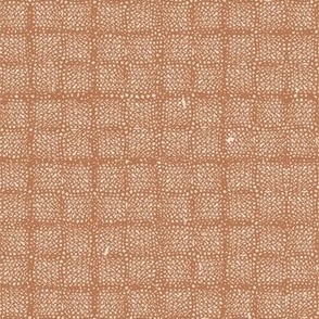 Vintage Knit Lacework (terra cotta on cream) 
