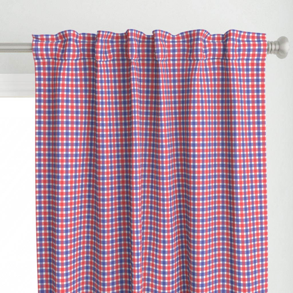 July 4th Gingham Red White Blue