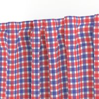 July 4th Gingham Red White Blue