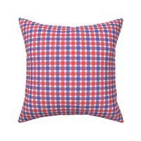 July 4th Gingham Red White Blue