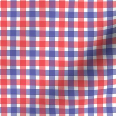July 4th Gingham Red White Blue