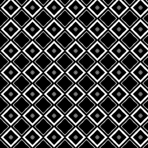 Black and White Diamond Grid 