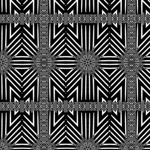 Black and White Repeat Wicker Pattern