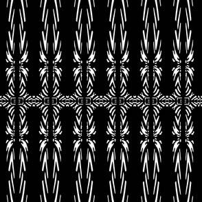Black and White Feather Pattern