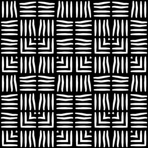 Black and White Weave Pattern