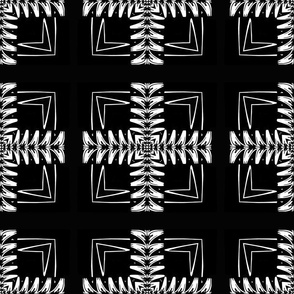 White and Black Feather Pattern