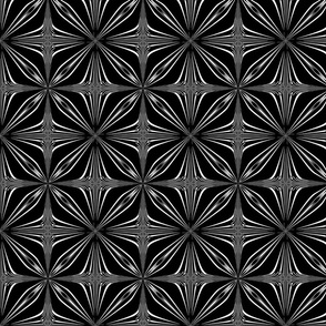 Black and White Petal Repeat