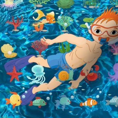A Boy’s Day Snorkeling in the Deep Blue Boy Wonder Design Challenge
