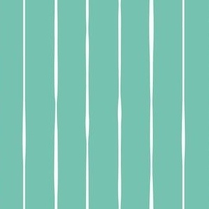 spearmint green vertical lines vertical stripes striped stripes hand drawn fabric gift wrap wrapping paper wallpaper 
