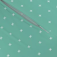 spearmint green exes ex x cross crosses mint scandi fabric gift wrap wrapping paper wallpaper 