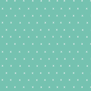 spearmint green exes ex x cross crosses mint scandi fabric gift wrap wrapping paper wallpaper 
