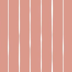 salmon pink hand drawn vertical lines vertical stripes striped stripes gift wrap fabric wallpaper wrapping paper