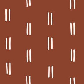 rust Scandi parallel lines horizontal lines mud cloth simple wallpaper gift wrap fabric