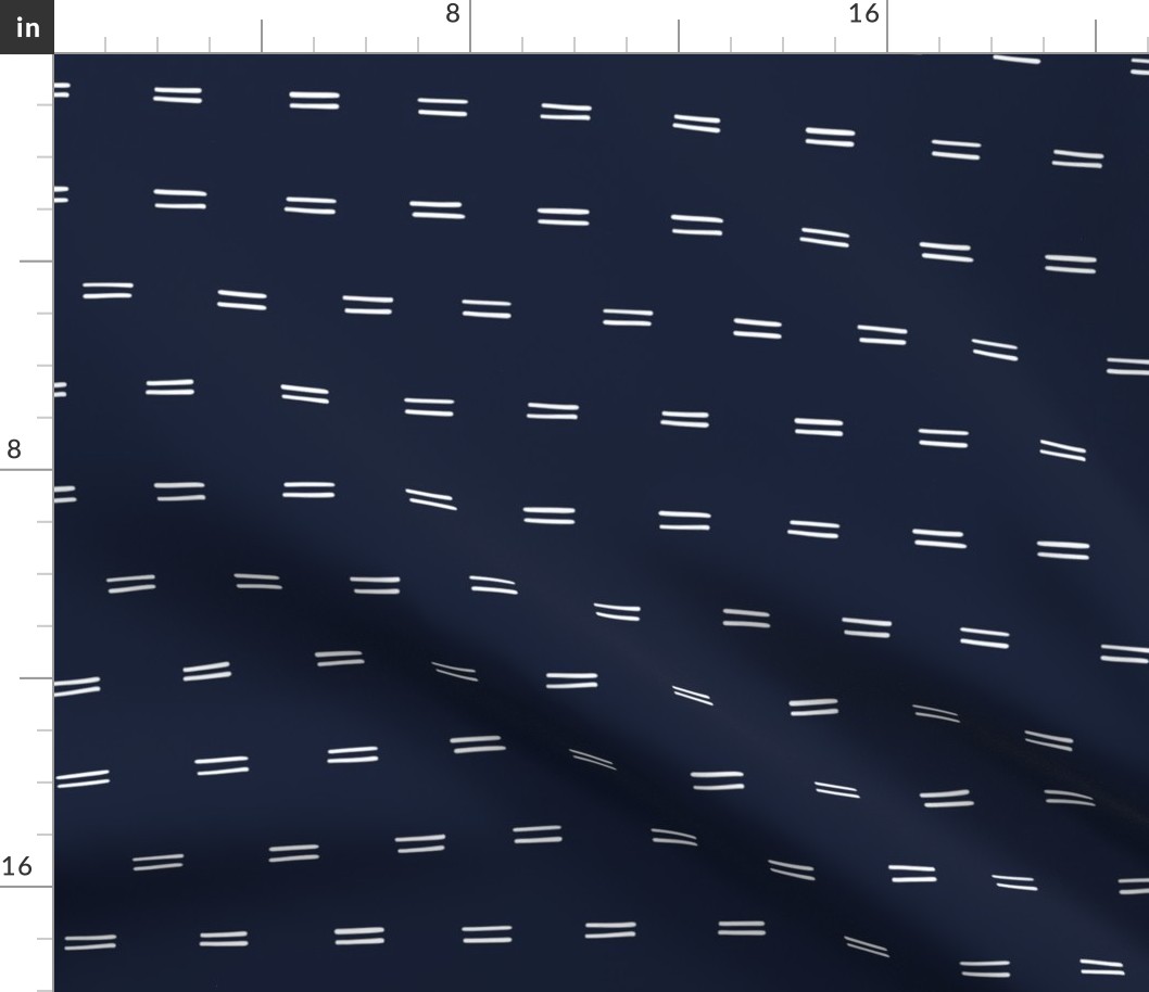navy blue Freehand parallel lines horizontal lines mud cloth simple wallpaper gift wrap fabric