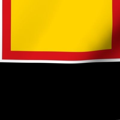 Richmond Colors: Squares - Yellow Squares Black Red White Frames - LARGE