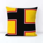 Richmond Colors: Squares - Yellow Squares Black Red White Frames - LARGE