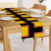 Richmond Colors: Squares - Yellow Squares Black Red White Frames - LARGE