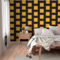 Richmond Colors: Squares - Yellow Squares Black Red White Frames - LARGE