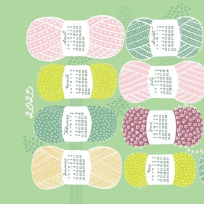 2024 Calendar, Sunday / Knit Your Dream / Neo Mint