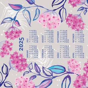 German 2024 Calendar, Monday / Tropical Wax Plant