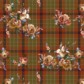 Borderlands Tartan Floral ginger