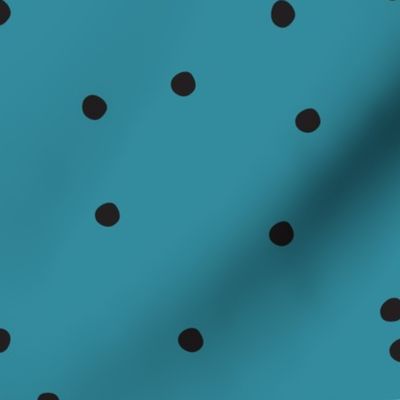 Small Dots Repeat Teal BG