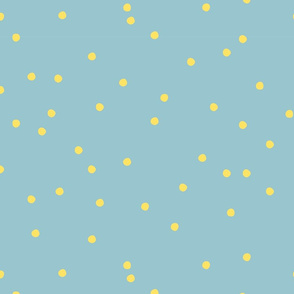 Small Dots Repeat Muted Teal BG Yellow Dots