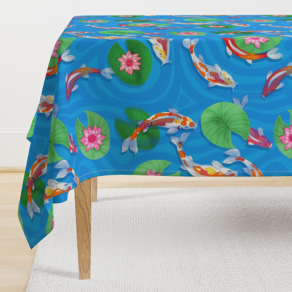 View of the Koi Pond-wall hanging/tea towel