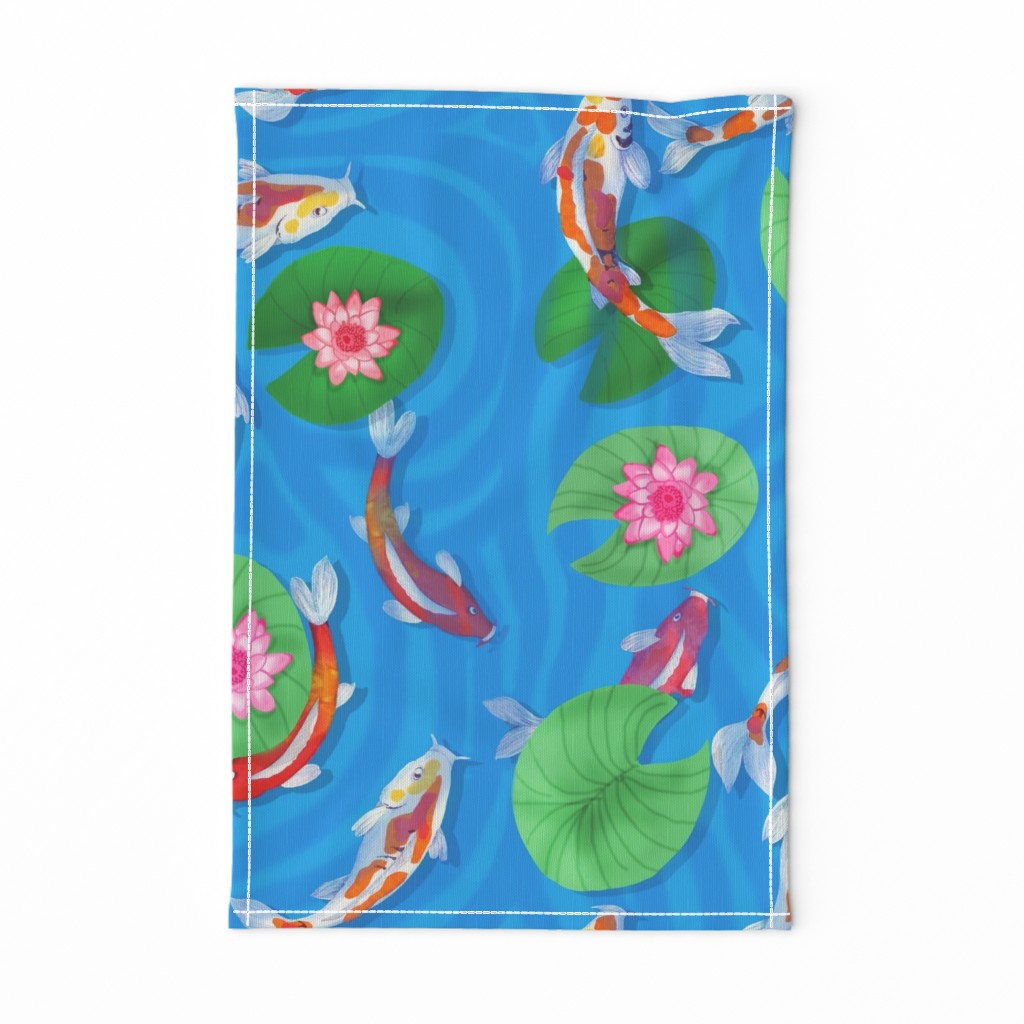 View of the Koi Pond-wall hanging/tea towel