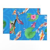 View of the Koi Pond-wall hanging/tea towel