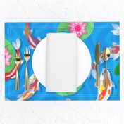 View of the Koi Pond-wall hanging/tea towel