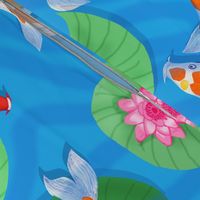 View of the Koi Pond-wall hanging/tea towel