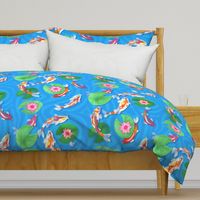 View of the Koi Pond-wall hanging/tea towel