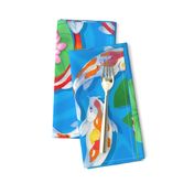 View of the Koi Pond-wall hanging/tea towel