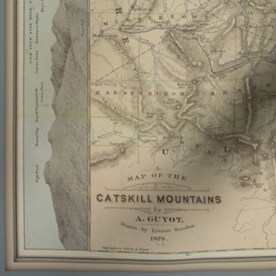 Catskill Mountains map - vintage, small, FQ