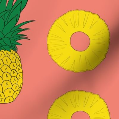 Pineapple and Slices Seamless Pattern