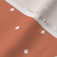 burnt orange coral Dots Spots Dotty Spotty fabric gift wrap wrapping paper wallpaper 