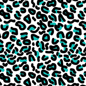 Animal Print - leopard (aqua) 