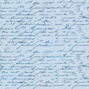 Blue Vintage Handwriting