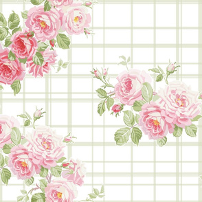 May Day Summer Roses basil tartan